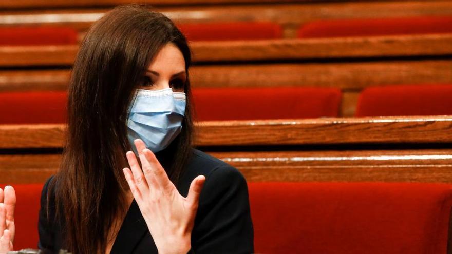 Lorena Roldán, en el Parlament de Cataluña