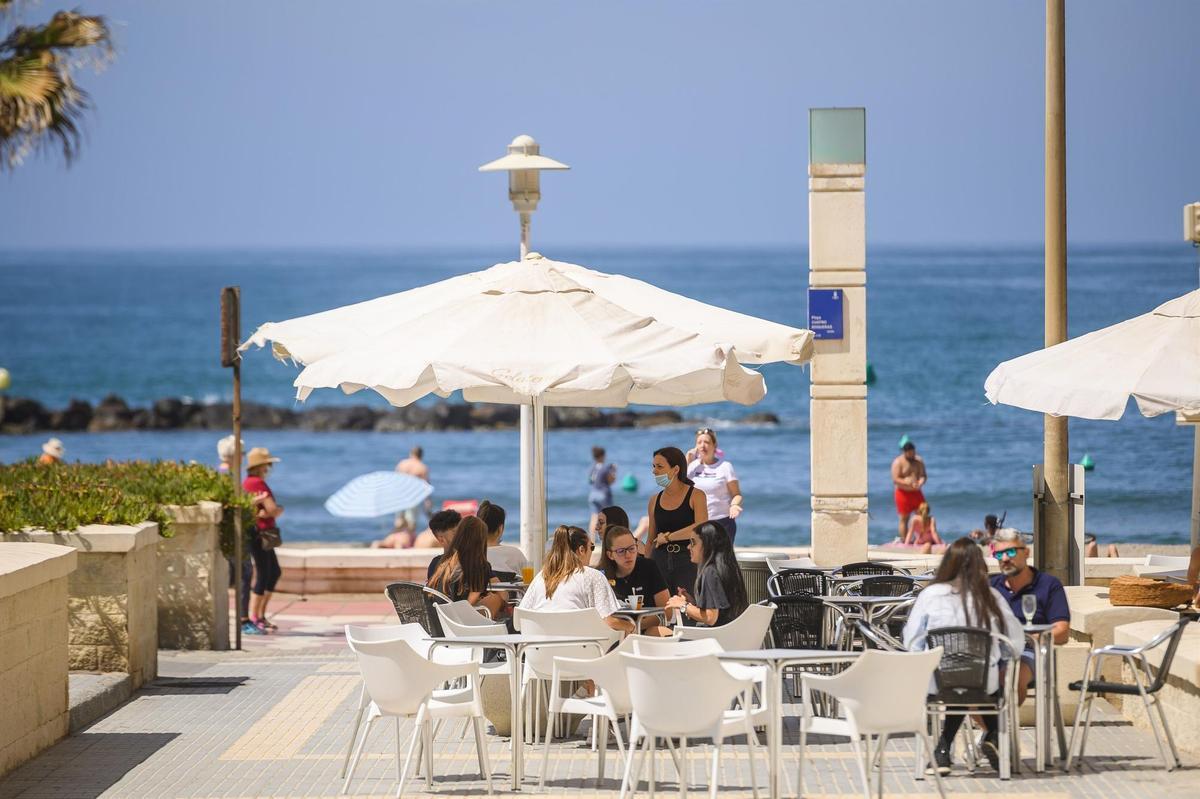 Una terraza de verano.