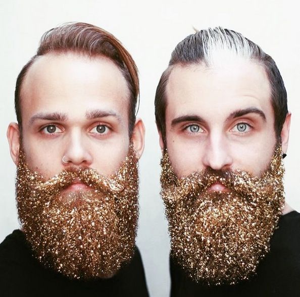 Tendencia en Instagram: barba glitter
