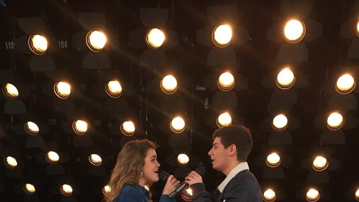 Amaia y Alfred ensayando para Eurovision
