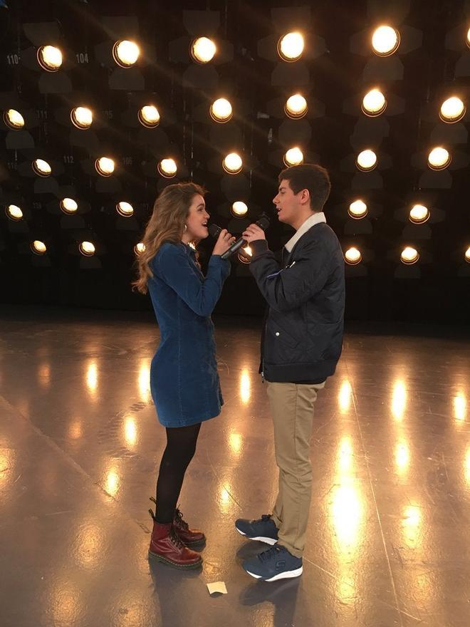 Amaia y Alfred ensayando para Eurovision