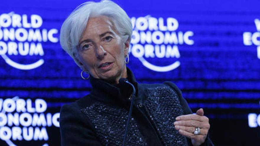 Christine Lagarde durante el Foro de Davos