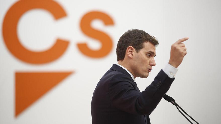 Albert Rivera, en el Comité Ejecutivo Nacional de Ciudadanos celebrado ayer en Madrid.