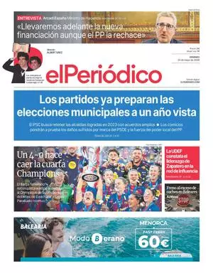 La portada de EL PERIÓDICO del 24 de mayo de 2026