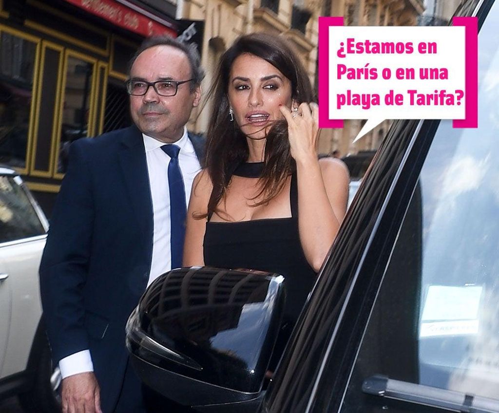 Penélope Cruz no lleva muy bien el viento de París y su pelo lo sabe