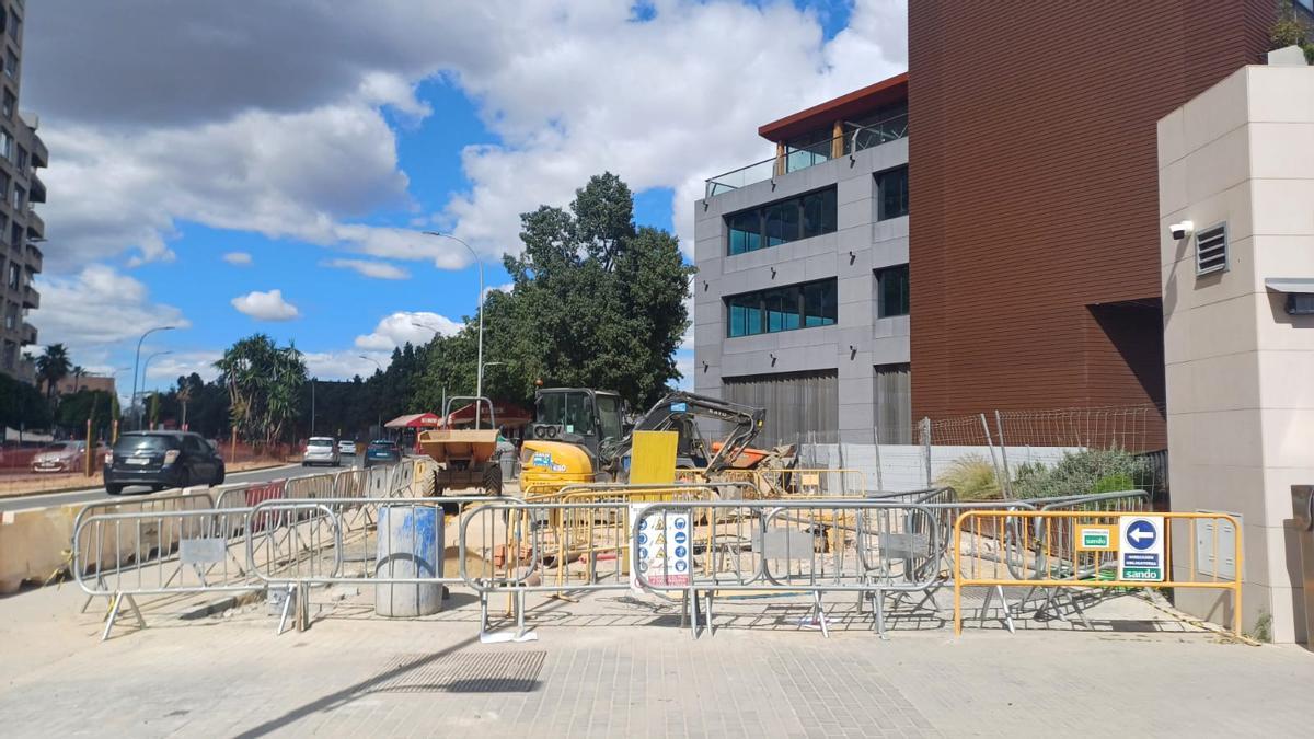 Obras en el entorno del Real de la Feria de Abril.