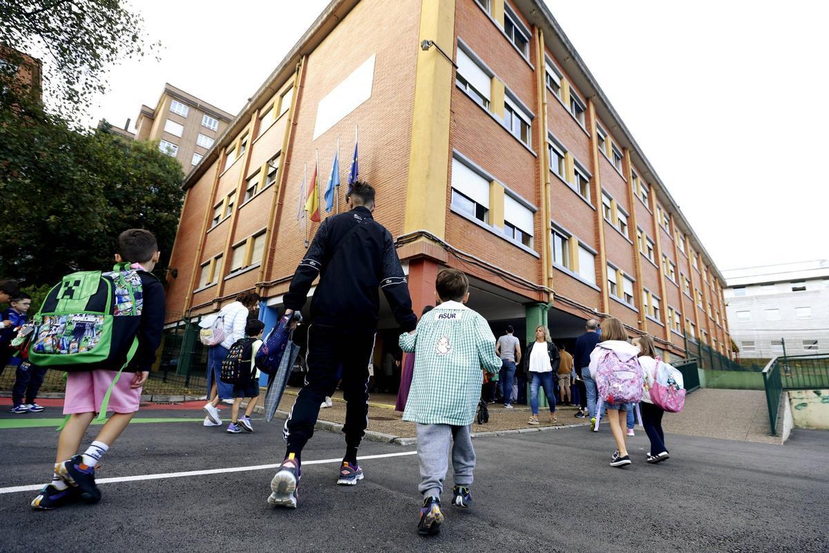 Inicio del curso escolar, el pasado septiembre, en Avilés.