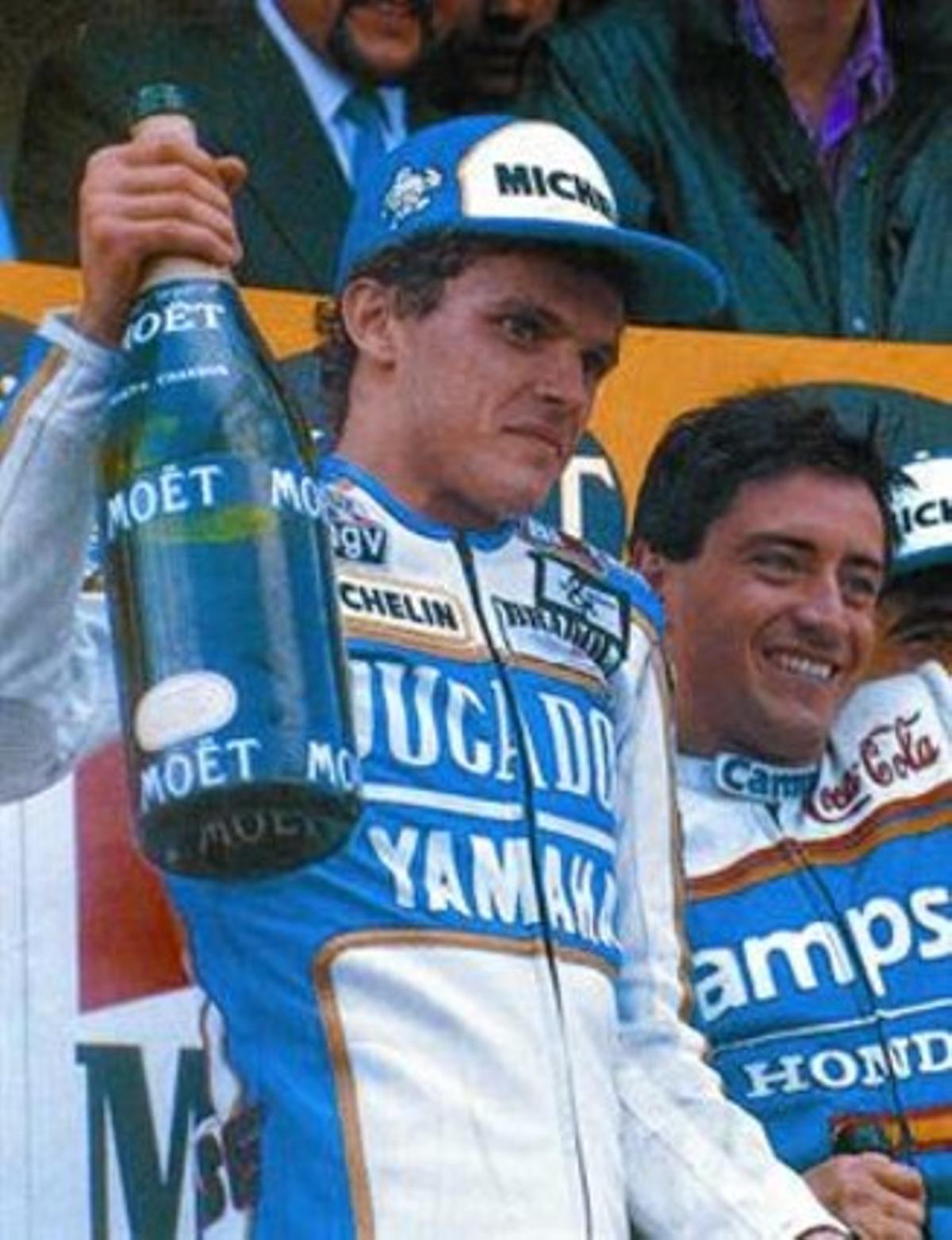1988 33 Garriga (segundo) y Pons (primero), en el podio del Jarama. 1988 33 Garriga (segundo) y Pons (primero), en el podio del Jarama.