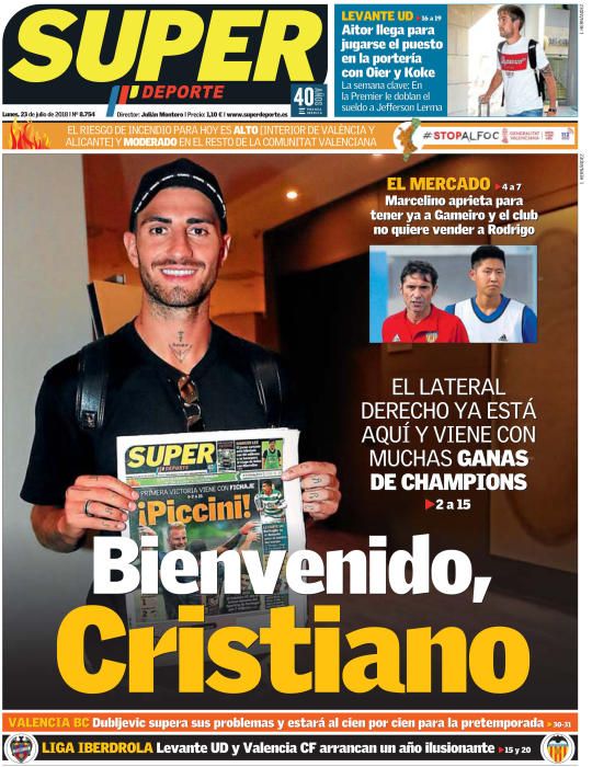 Portada SUPERDEPORTE lunes 23 de julio de 2018