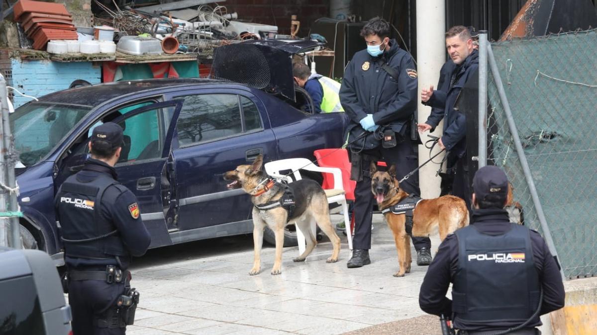 Operación antidroga en Juslibol