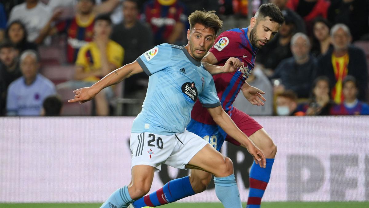 Jordi Alba vio la tarjeta amarilla ante el Celta y no podrá jugar en Getafe