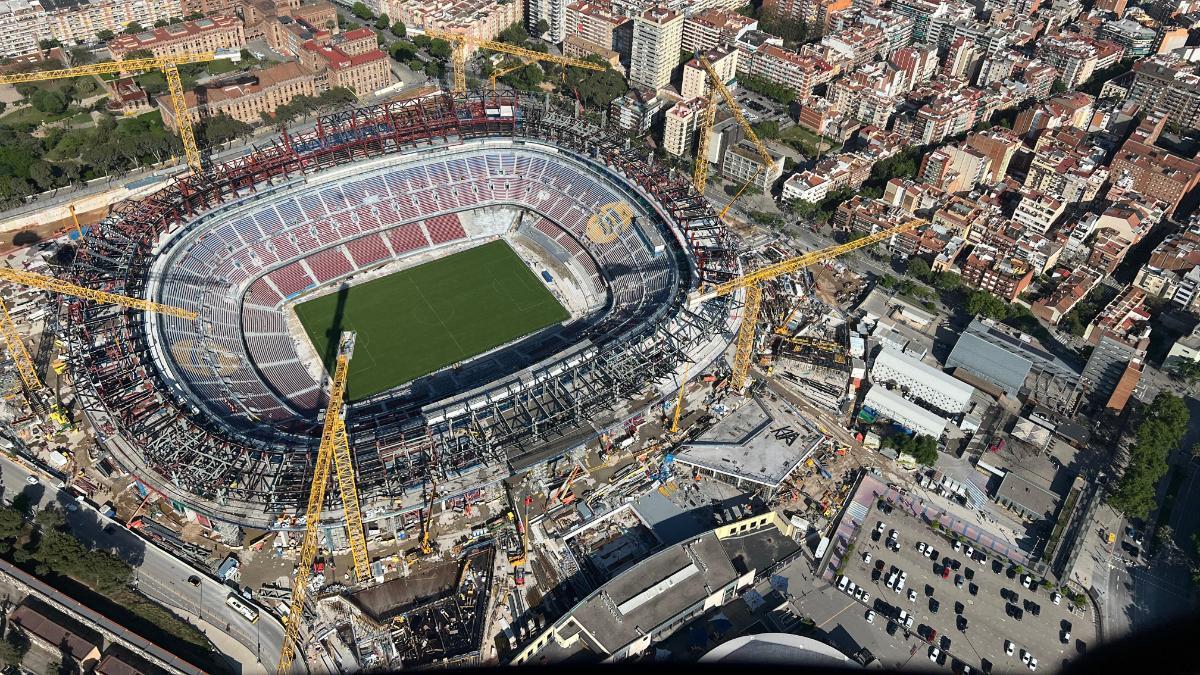 Así evolucionan las obras del Spotify Camp Nou a 7 de mayo de 2025