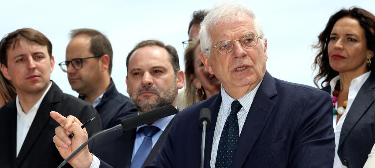 Josep Borrell, en el acto de campaña.