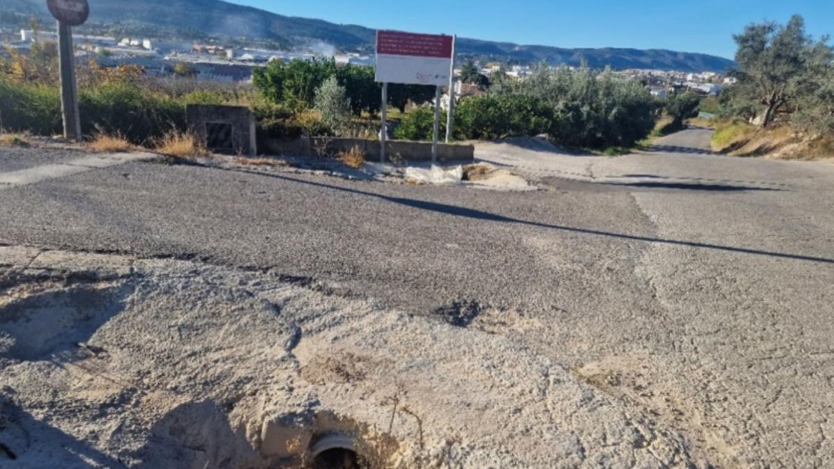 Tramo del Camino Real de Gandia en Ontinyent en el que se intervendrá.