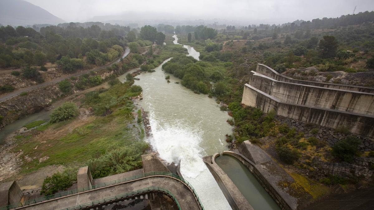 Bellús. CTR Desagüe de fondo en el embalse de Bellús