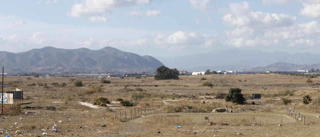 Terrenos donde se levantará la Expo 2027 en Málaga.