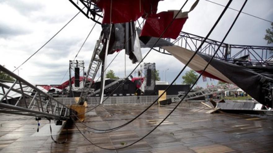 Cinco muertos tras el derrumbe de un escenario en Bélgica