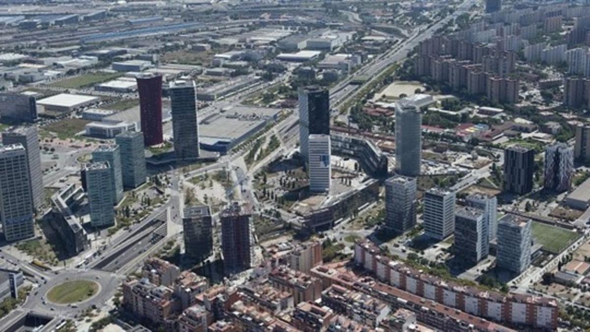 Imagen aérea de la Plaza Europa de L'Hospitalet