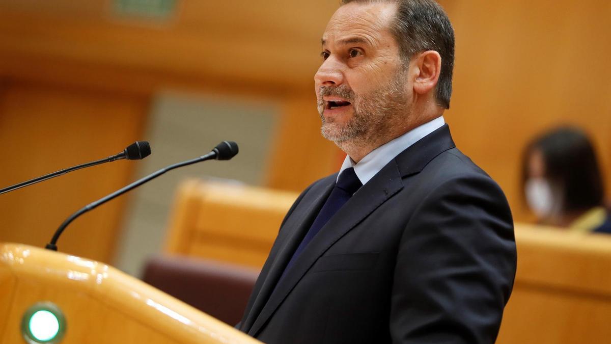 José Luis Ábalos, interviene en el Senado, en una imagen de archivo