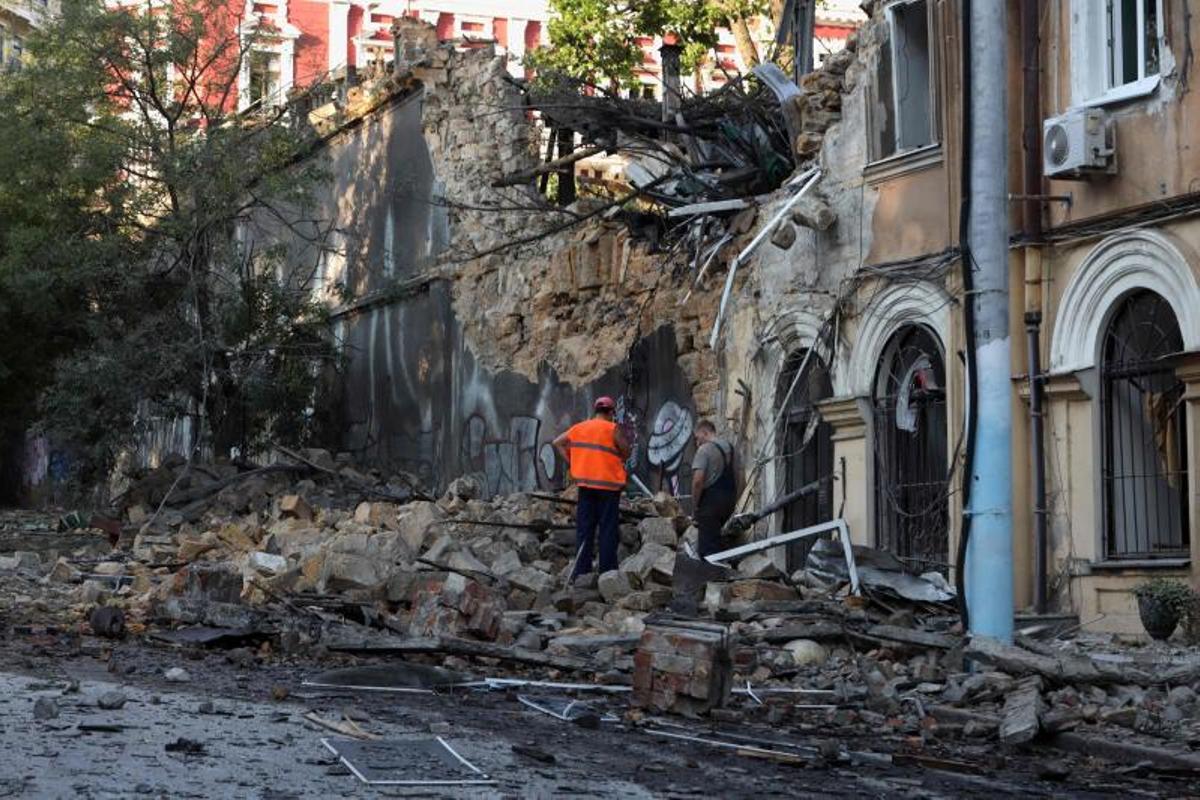 Imagenes de la destrucción histórica de Odesa, Ucrania tras el ataque ruso