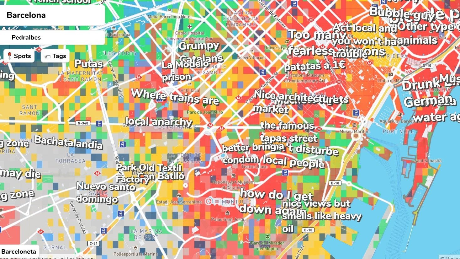 El mapa de Barcelona