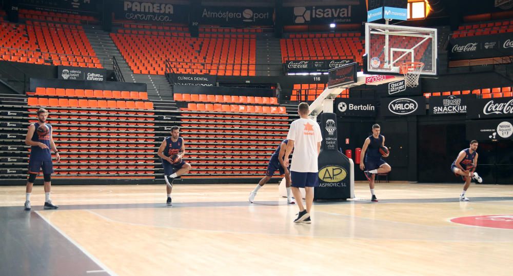 Primer entrenamiento del Valencia Basket masculino