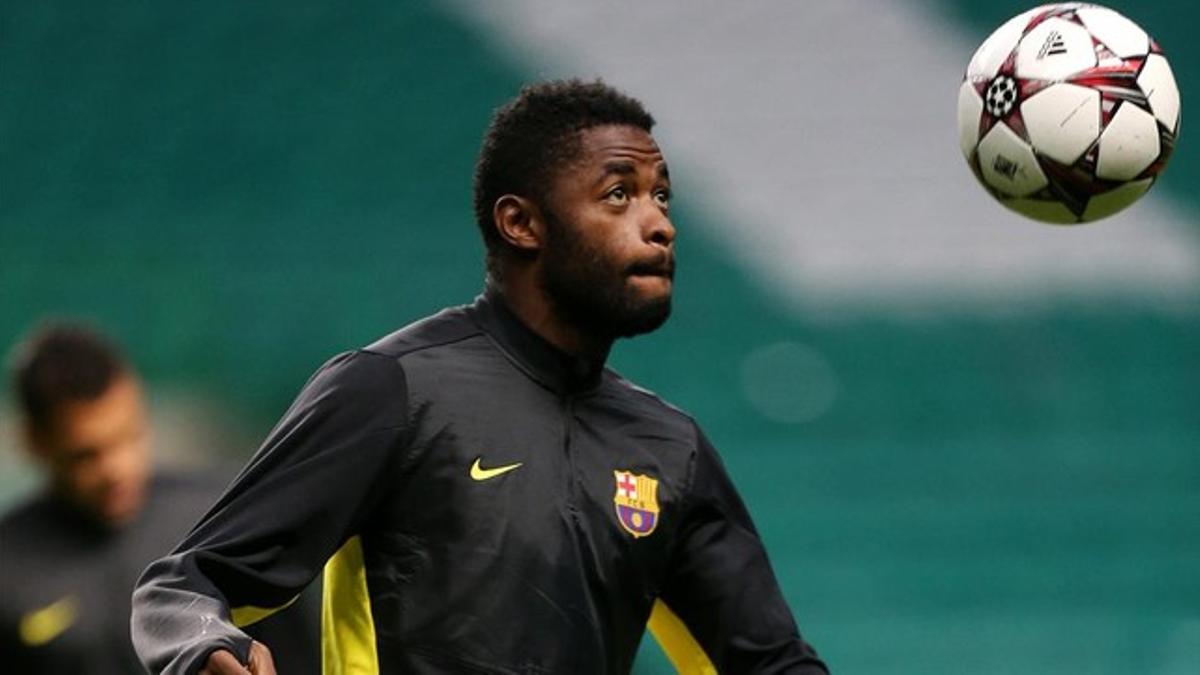 El camerunés Alex Song durante un entrenamiento en 2013