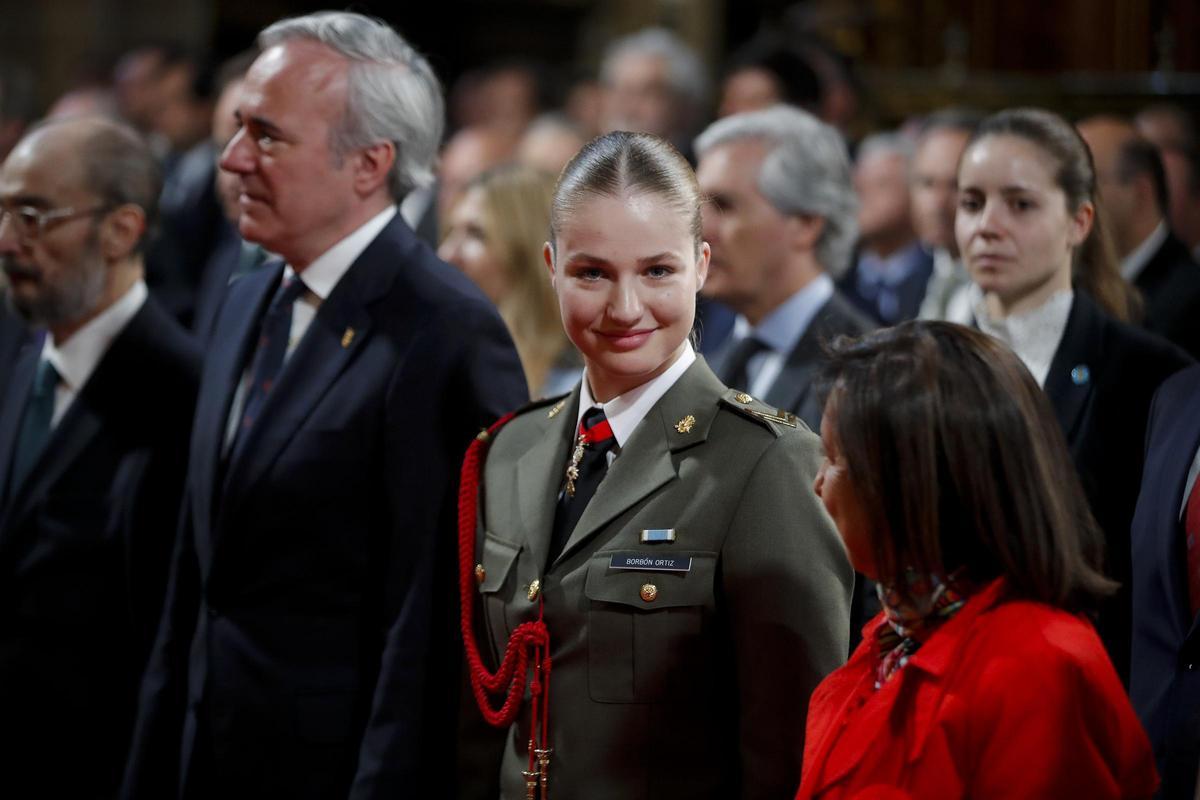 Leonor de Borbón, homenajeada en Zaragoza.
