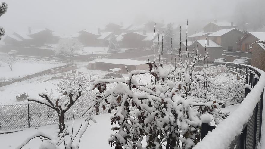 La primera nevada a cotes baixes deixa dos centímetres a Puigcerdà