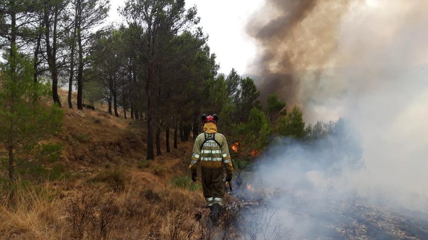 Distinción al Mérito de Protección Civil a los servicios del incendio del Palancia