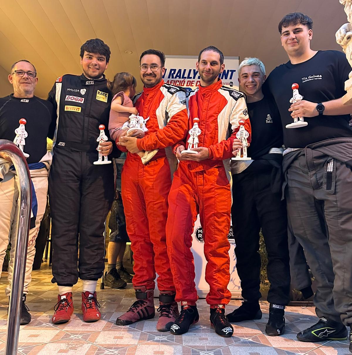 Imagen del podio de la categoría Balearic Sandero Cup del Rallysprint Afició.