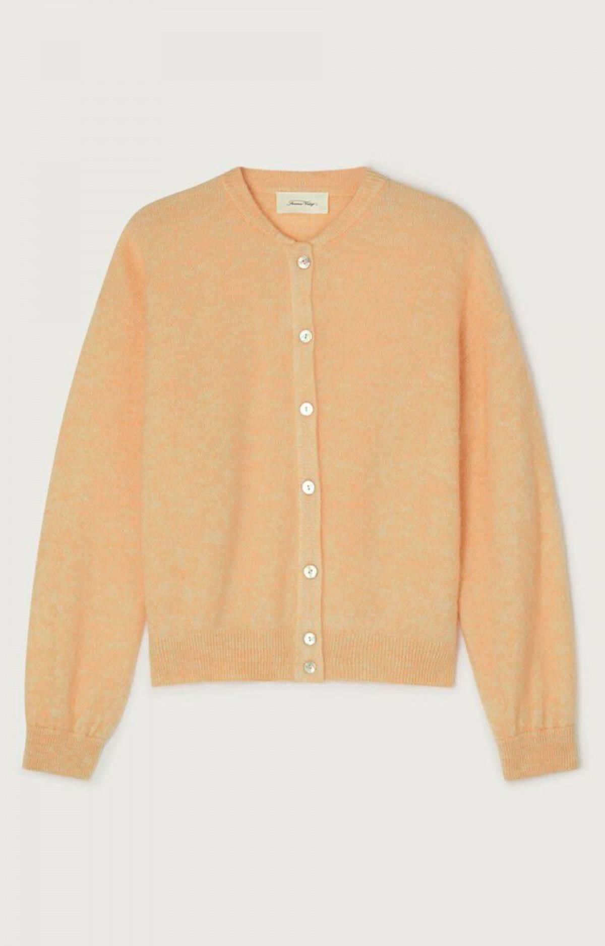 Chaqueta de punto en tono beige de American Vintage