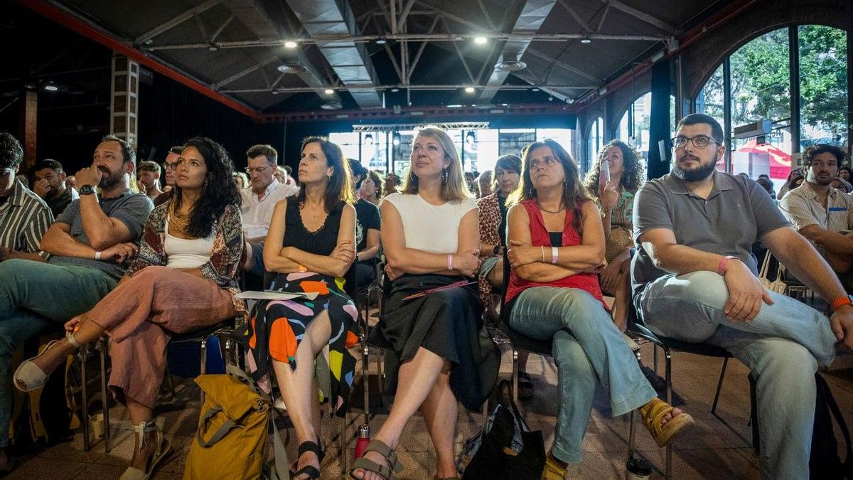 Los dirigentes de Barcelona en Comú, este sábado durante su congreso
