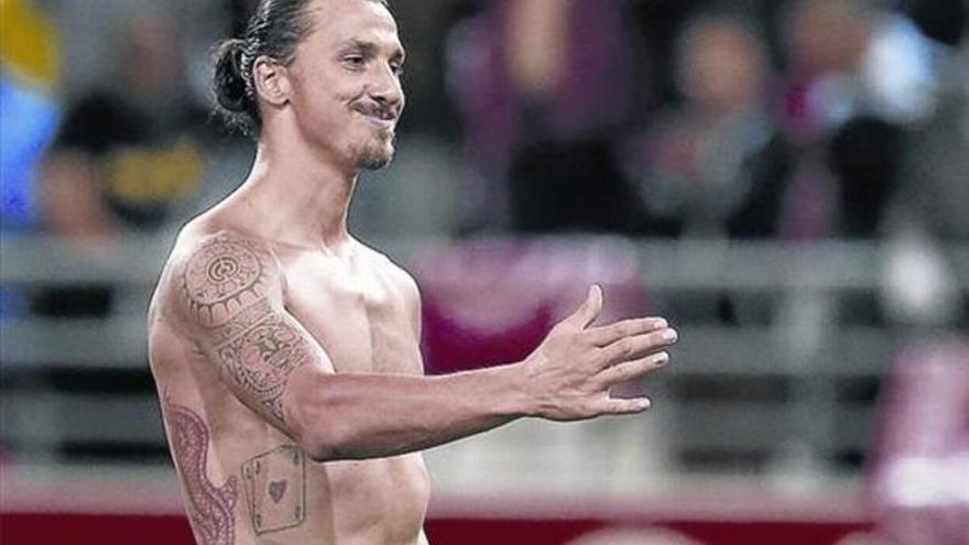 Ibrahimovic, baja ante el Barça