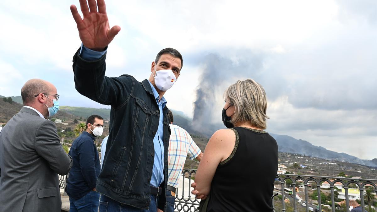 Pedro Sánchez, en La Palma.