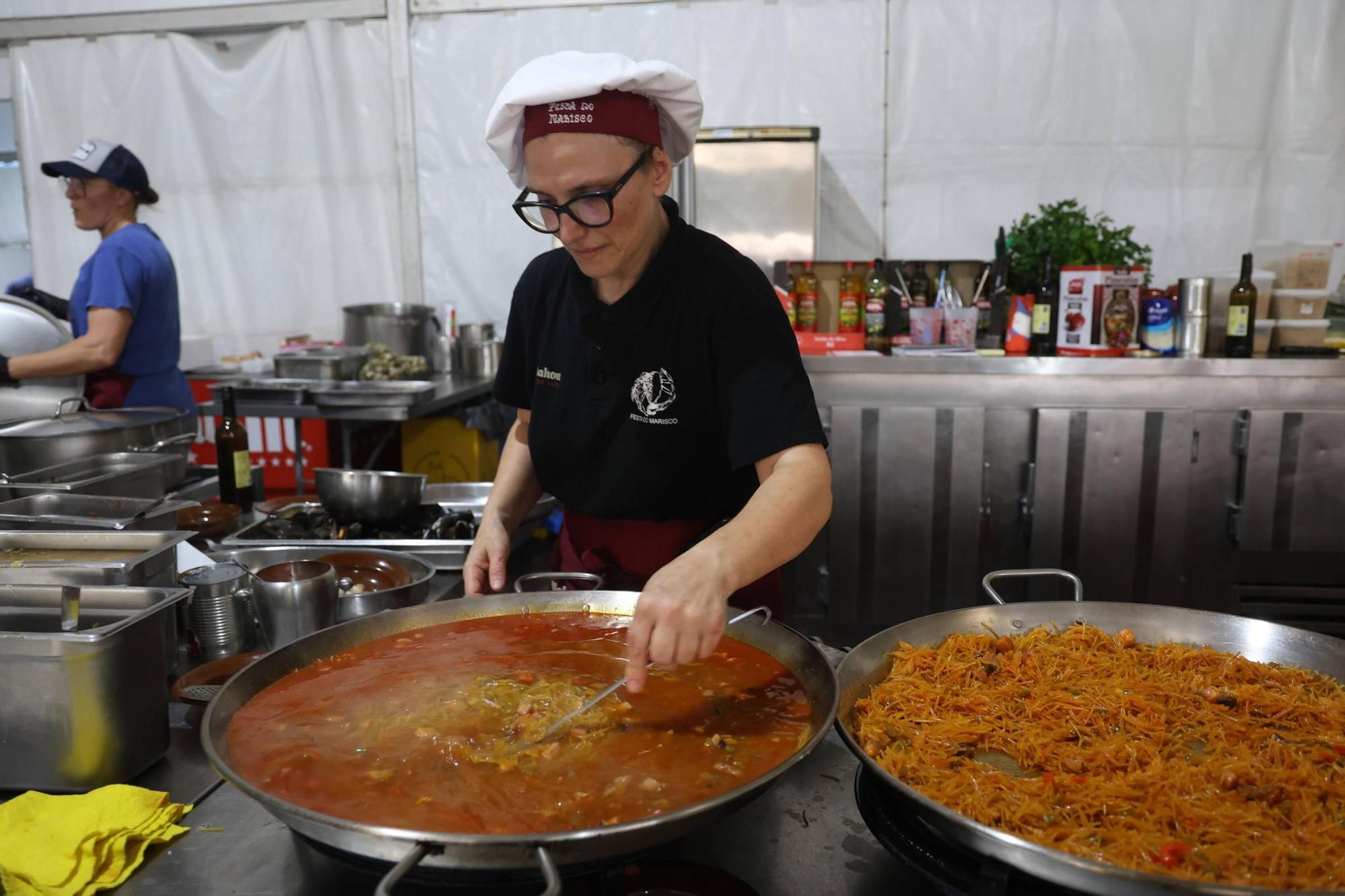 La Festa do Marisco de O Grove, esta mañana.