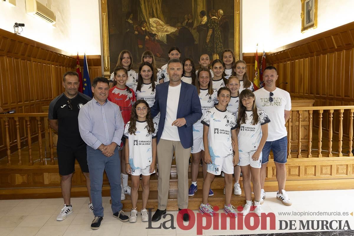 Recepción de los equipos de fútbol de las Escuelas Municipales de Caravaca que han conseguido ascenso