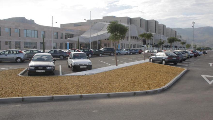 El aparcamiento del nuevo hospital de Santa Lucía en una imagen reciente