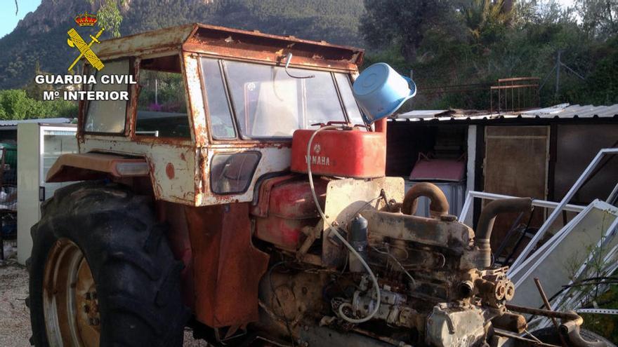 El tractor que se denunció que había sido robado.