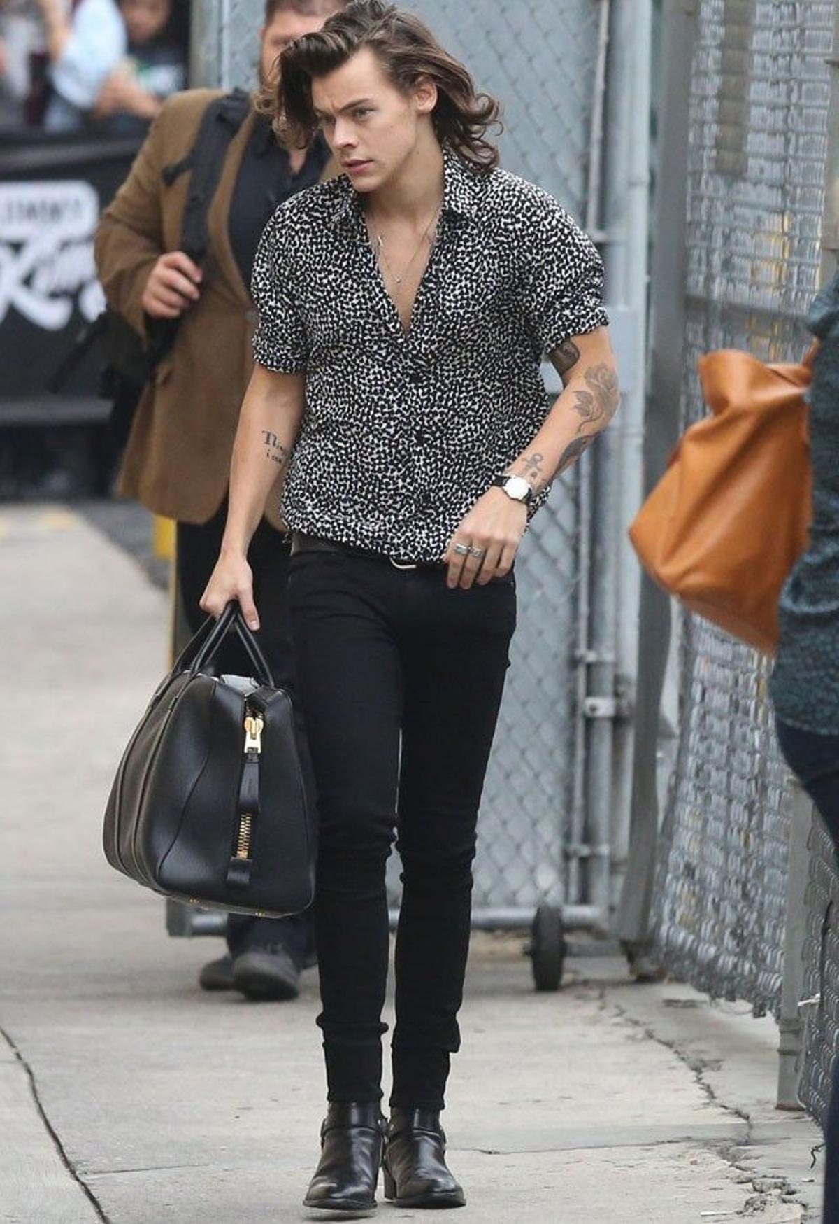 Harry Styles llegando al show de Jimmi Kimmel