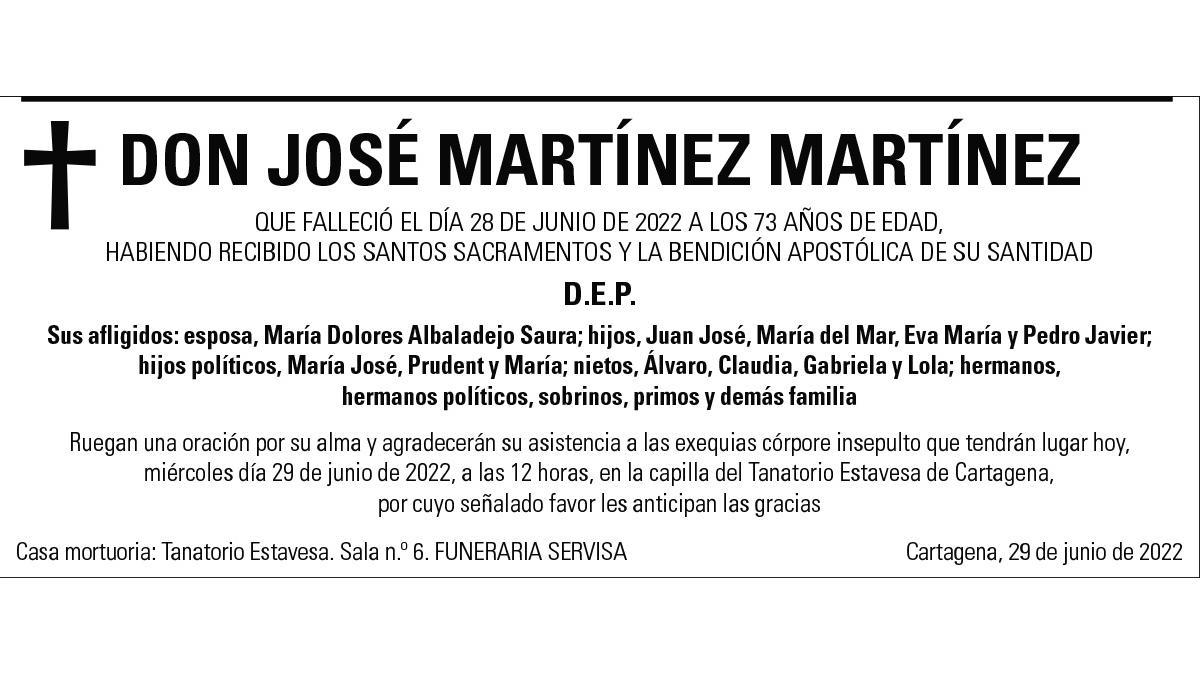 D. José Martínez Martínez