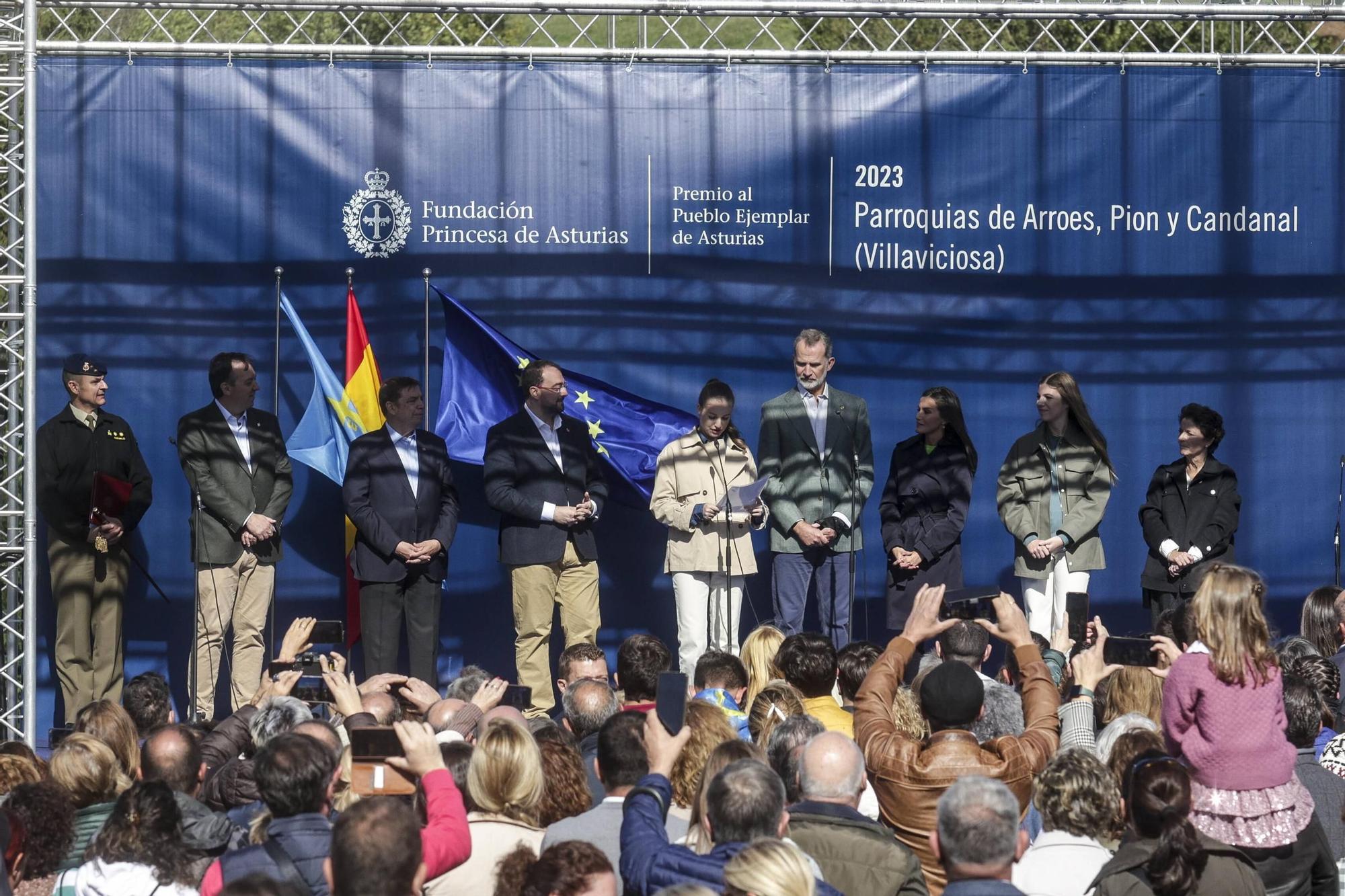 La Familia Real visita Arroes, Peón y Candanal, "Pueblo Ejemplar" 2023