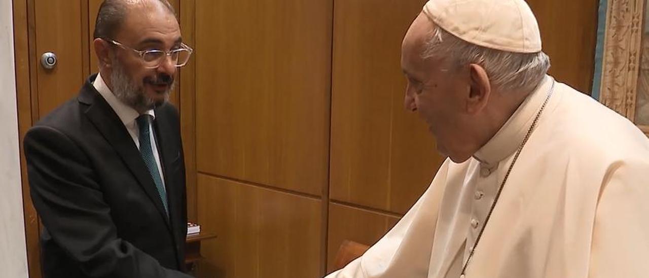 Vídeo | El papa Francisco recibe en audiencia a Javier Lambán