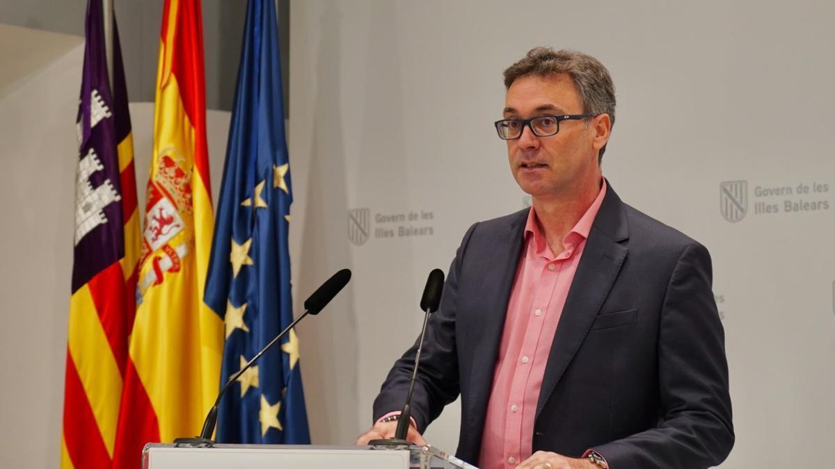Antoni Costa durante la rueda de prensa tras el Consell de Govern.