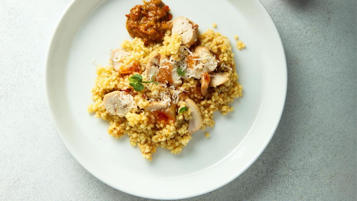 Un plato de cuscús.