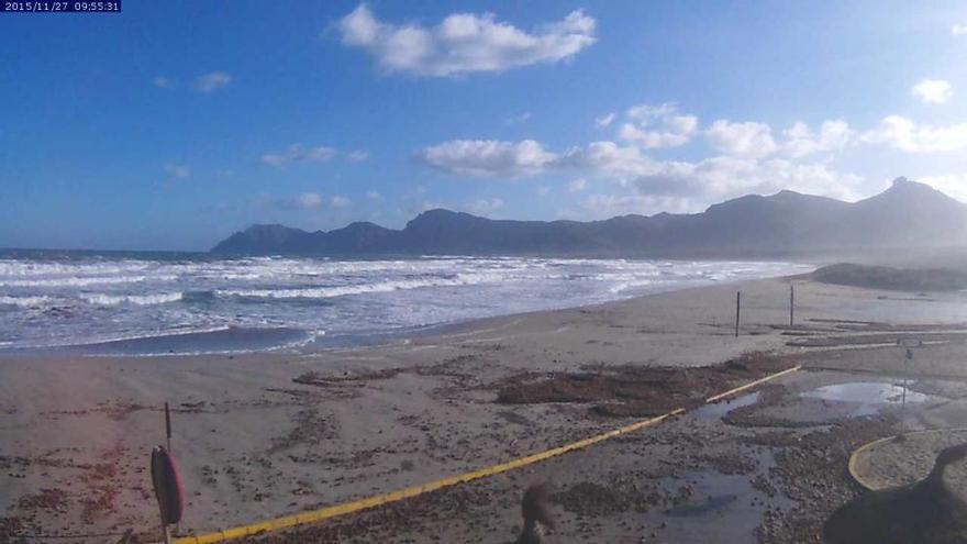 Gar nicht übel: Der Strand von Son Serra Marina am Freitagvormittag (27.11.)