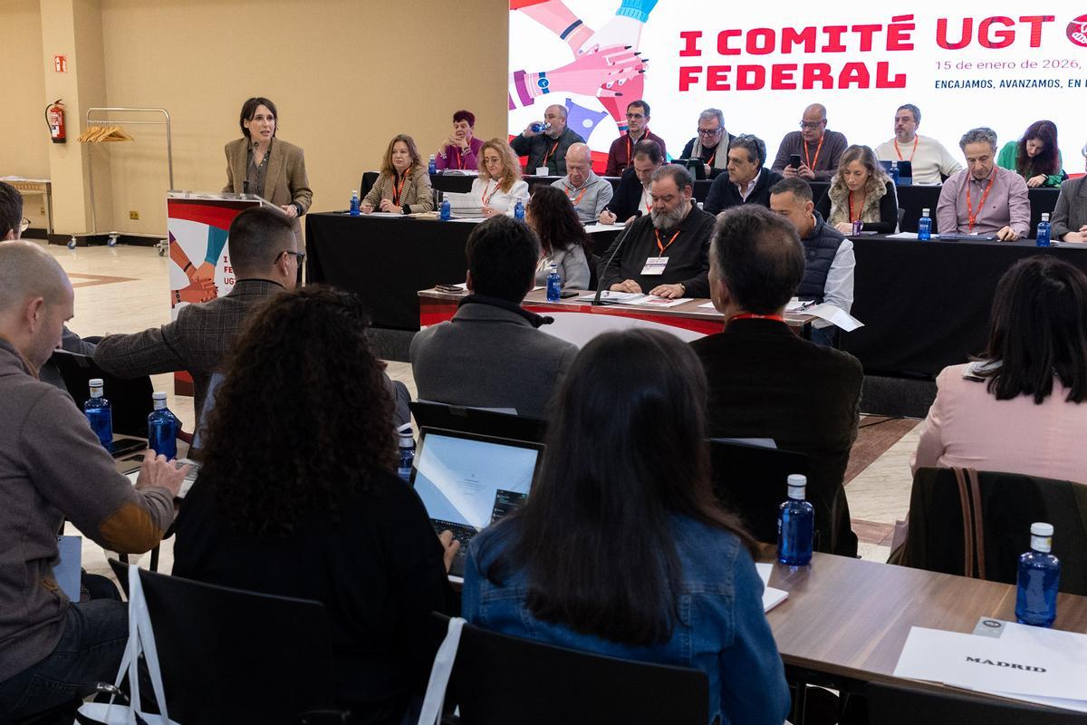 María Jesús Lorenzana participó en la cita de UGT Galicia