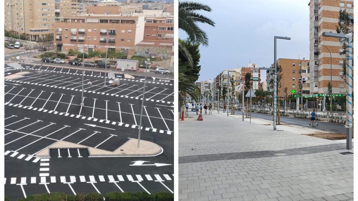 El aparcamiento de San Gabriel y la avenida Padre Esplá, dos de los proyectos ya terminados