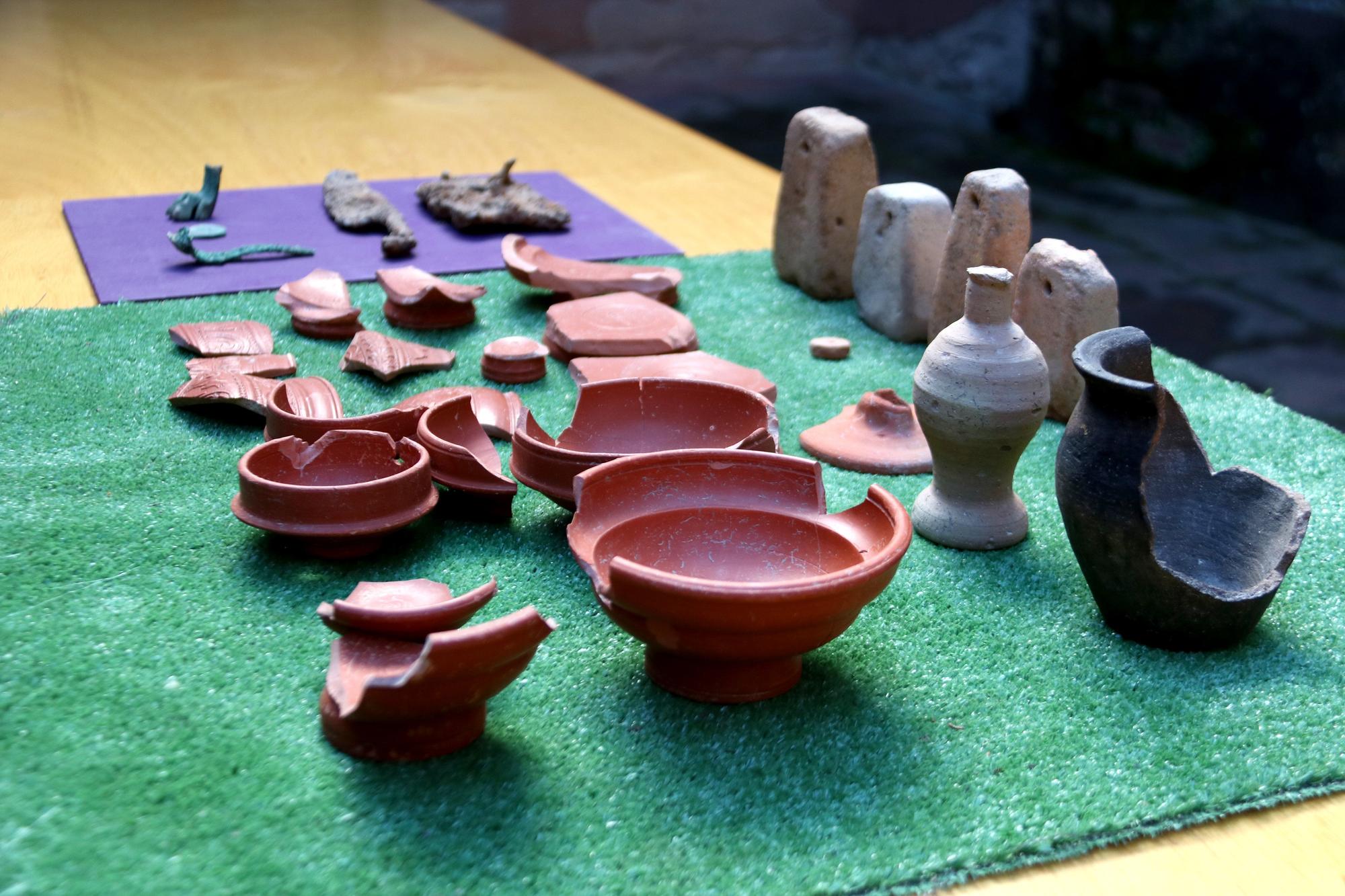 Parte de las piezas localizadas en el yacimiento del Parc Catalunya de Sabadell