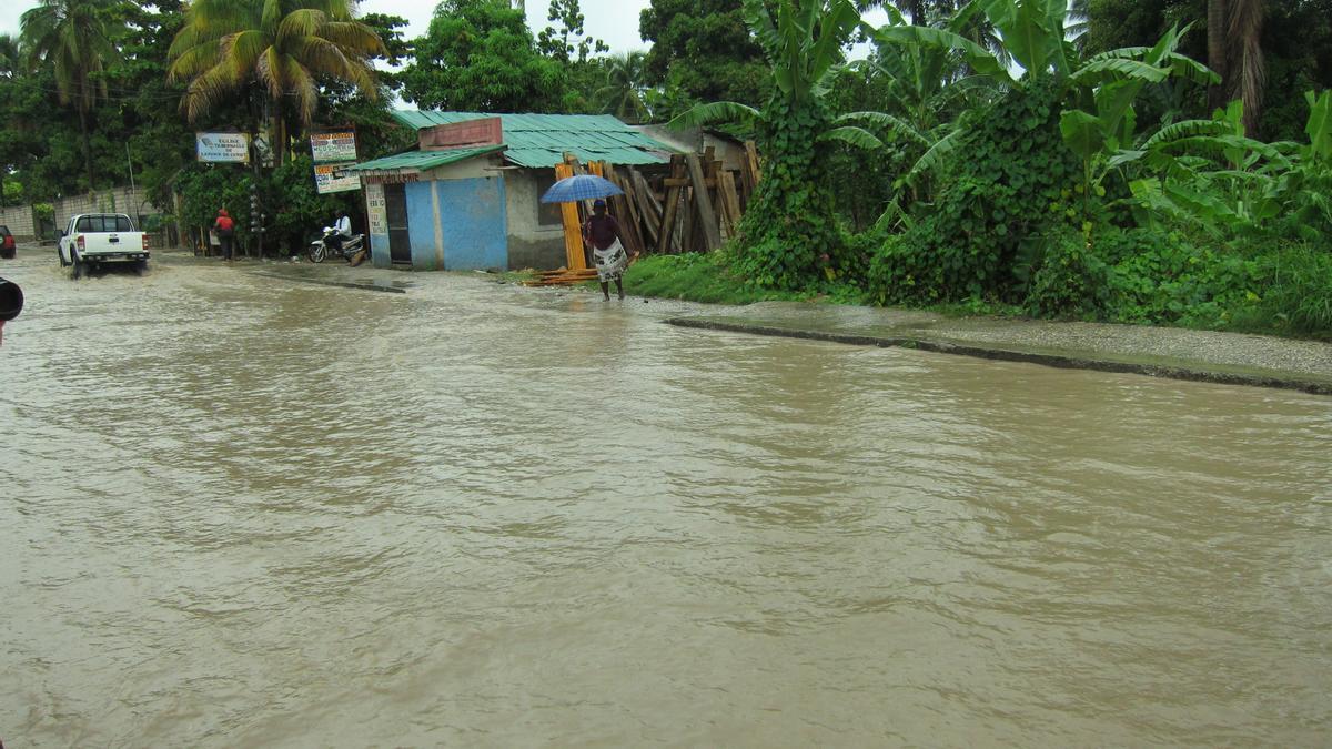 Imagen de archivo de inundaciones en Haití.